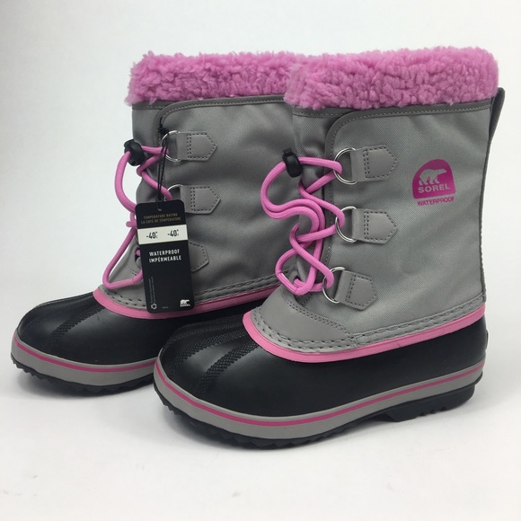 NEW SOREL YOUTH YOOT PAC BOOT w/ SHERPA SNOW CUFF - Picture 2 of 8